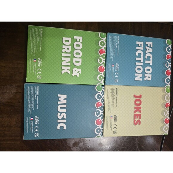 🎲 Trivia Card Game Set by Professor Puzzle – 4 Box Bundle – Jokes, Music, Food - Picture 2 of 6